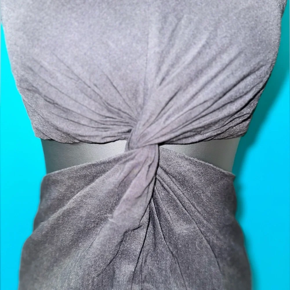 Zara Black Twist-Front Midi Dress - Picture 4 of 6